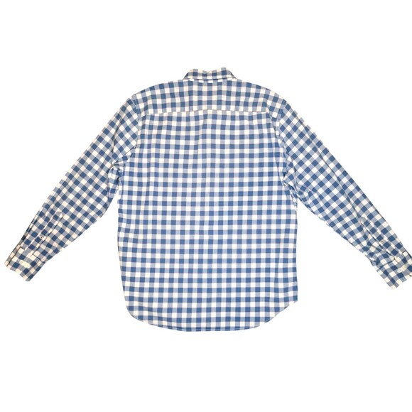 Bonobos Plaid Button Up Shirt Mens LG Blue Long Sleeve Cotton Preppy Casual - Picture 4 of 7